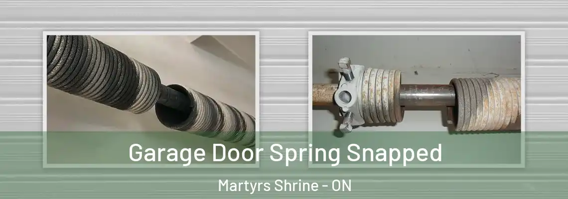 Garage Door Spring Snapped Martyrs Shrine - ON