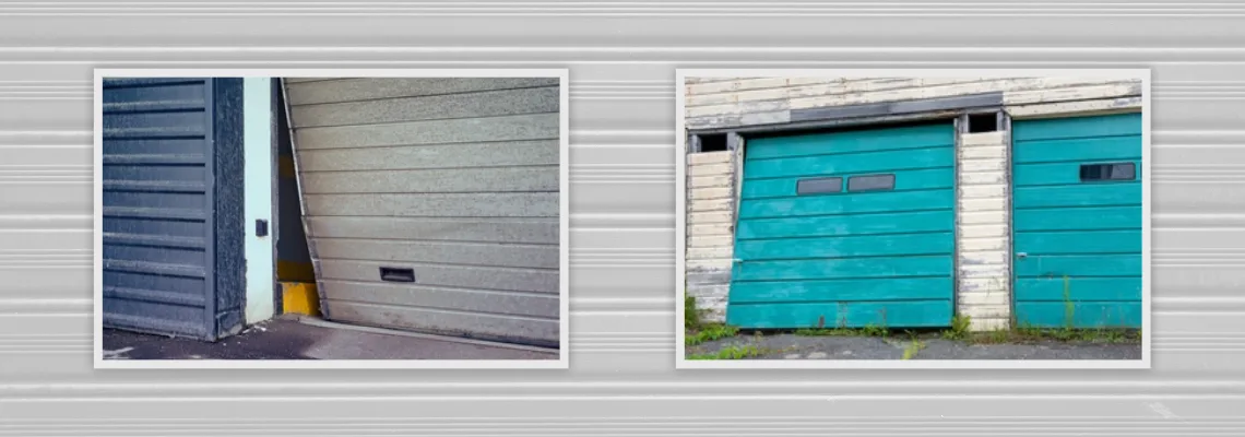 Crooked Aluminum Garage Door Repair in Midland, ON