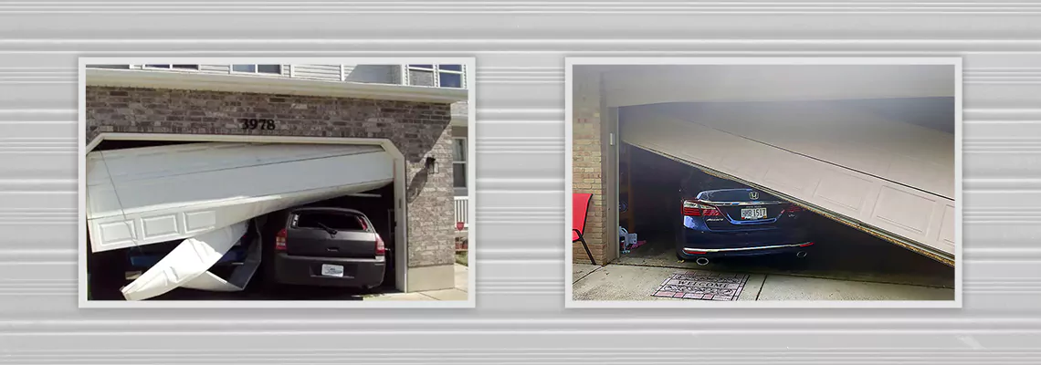 Repair Commercial Garage Door Got Hit By A Car in Midland, ON